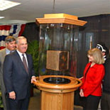 Mayor Thomas Menino presides over the The Robinson Half Chest's return home to Boston after 230 years.