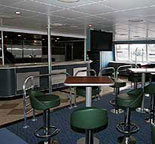 The comfortable lounge area in one of the main cabinsviews of Miami