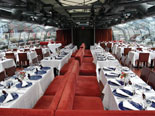Interior of New York's Bateaux Lunch Cruise