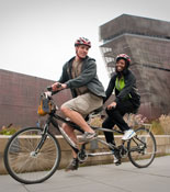 Riding Tamdem at the De Young Museum
