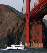 Cruising under the Golden Gate Bridge