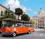 Savannah City Hall and Old Town Trolley