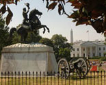 The Andrew Jackson Statue and The White House