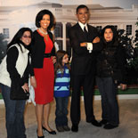 Posing with President and First Lady