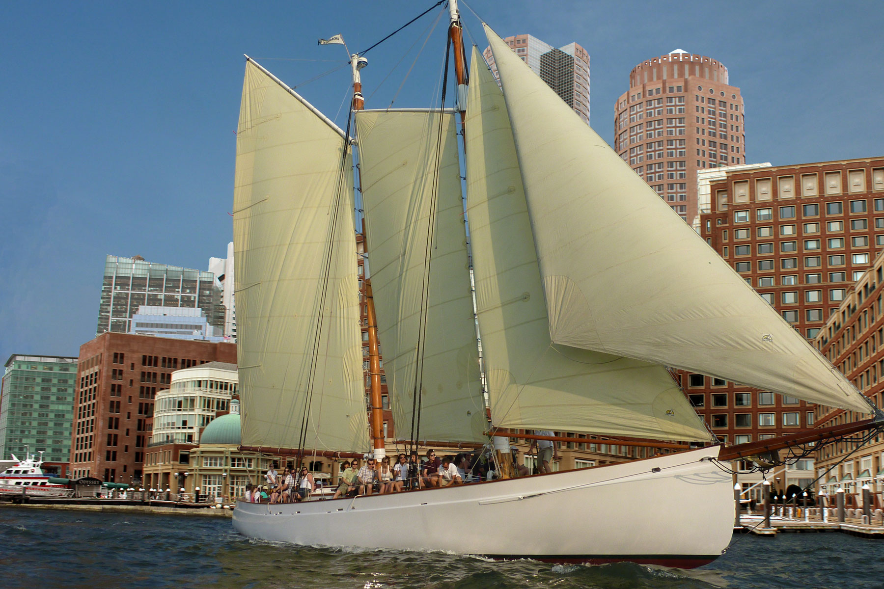 View the Boston skyline from this tall ship