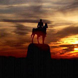 sunset at gettysburg on veterans day