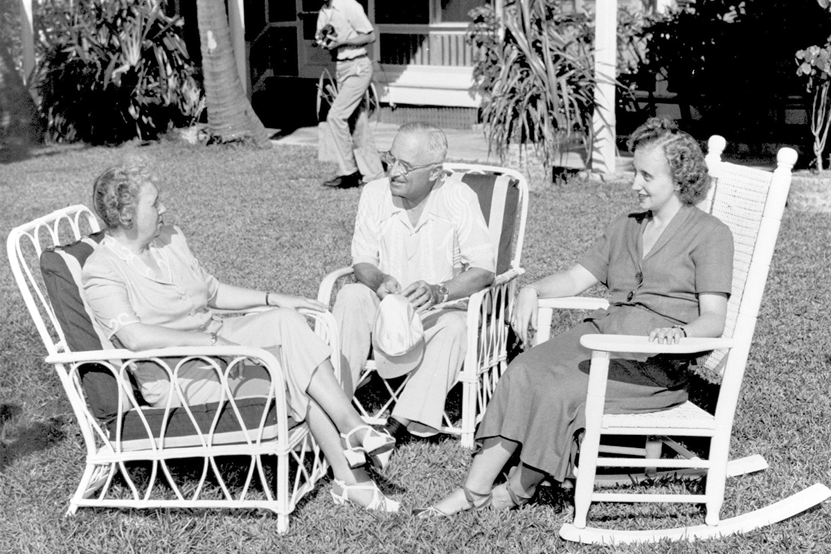 President Truman relaxes at Little White House