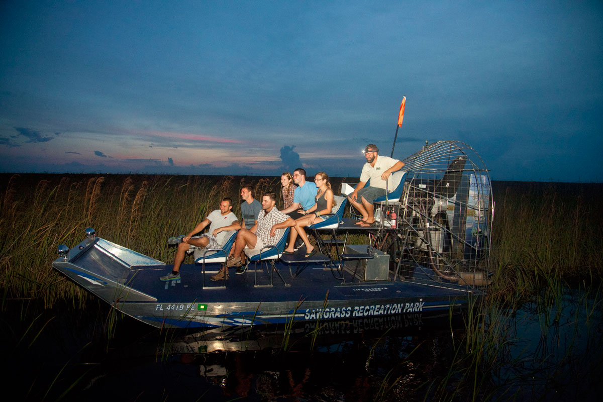 A Nighttime Airboat Airboat Adventure