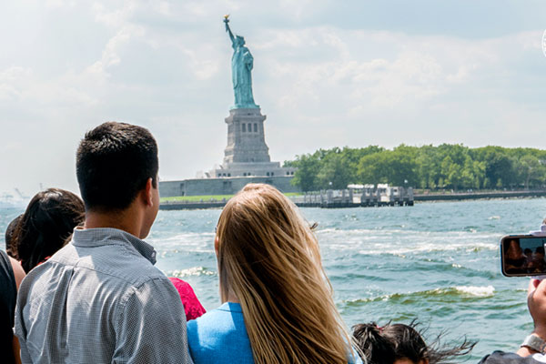 See the majestic Statue of Liberty