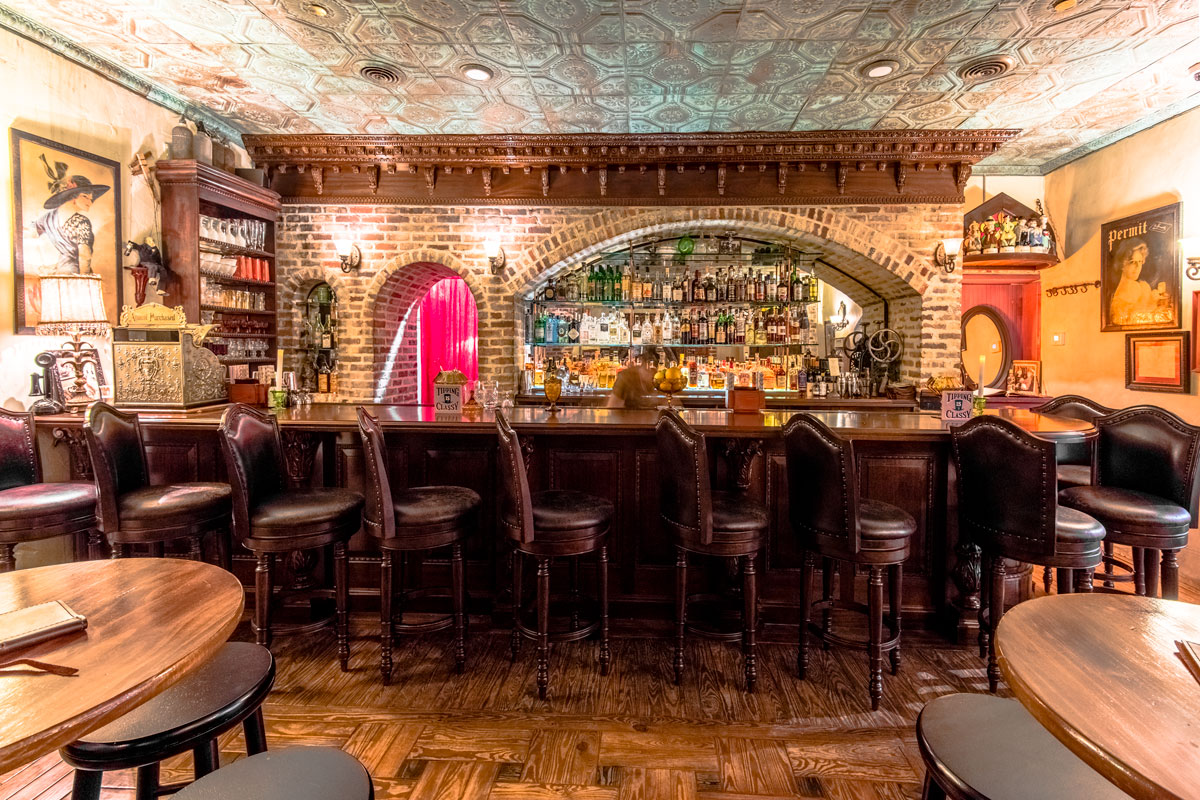 Experience an authentic speakeasy atmosphere