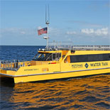 The boat is fully enclosed and climate-controlled