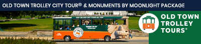 Old Town Trolley City Tour & Monuments by Moonlight Package
